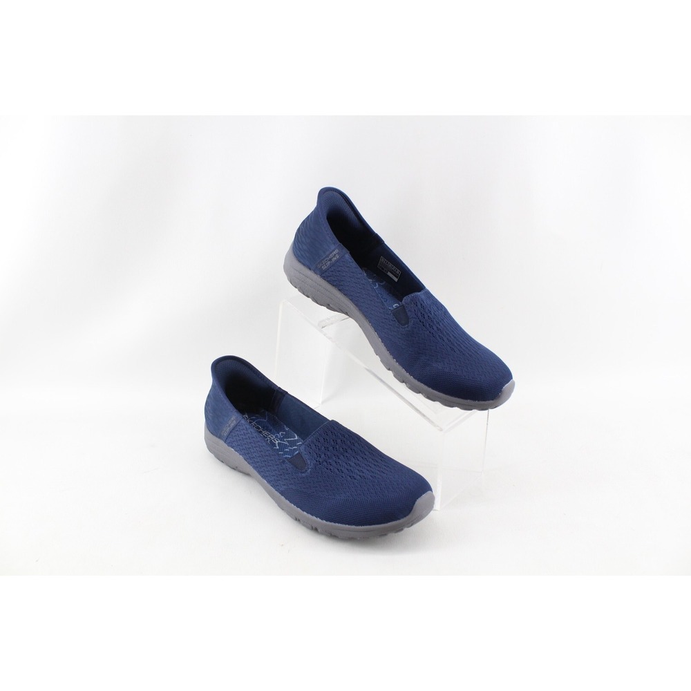 Skechers Reggae Fest 2.0 Guiding Slip Ins Shoe 158698-NVY Blue Mesh‎ Size 10 US